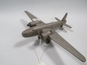 VINTAGE METAL MODEL OF A PROPELLER AEROPLANE A/F