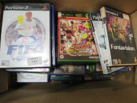A TRAY OF ASSORTED PLAYSTATION 2 EMPTY BOXES WITH A COUPLE OF GAMES INCLUDED