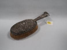 VINTAGE HALLMARKED SILVER BACKED DECORATIVE HAIRBRUSH