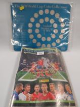 A COMPLETE SET OF SO 1970 WORLD CUP COINS ON PRESENTATION CARD TOGETHER WITH A COLLECTION OF
