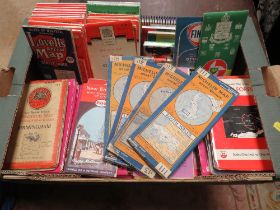 A COLLECTION OF VINTAGE AND MODERN MAPS, ORDINANCE SURVEY MAPS, PLUS SOME VINTAGE SHELL, ESSO AND