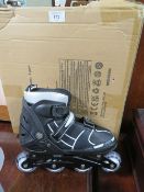 A PAIR OF BOXED NEW WESKATE XMBT 1003 LIGHT UP WHEEL IN-LINE SKATES