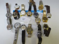 SEVENTEEN ASSORTED GENTLEMANS MANUAL WRISTWATCHES, TO INCLUDE EXAMPLES BY SOLO, SUMMIT, SANTIMA,