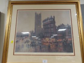 THREE FRAMED AND GLAZED SIGNED LIMITED EDITION PRINTS BY BOB RICHARDSON TO INCLUDE ST ANNE'S