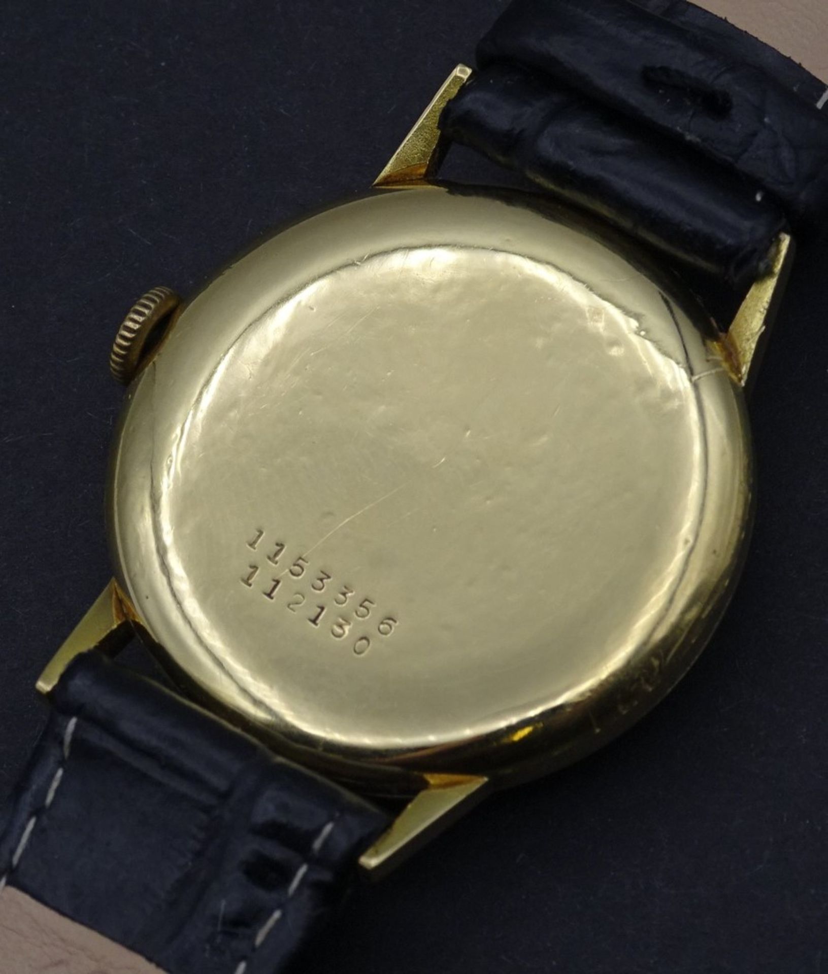 Herren Armbanduhr "Universal Geneve",GG Gehäuse 18K 0.750, D- 32,3mm,mechanisch,Werk läuft - Bild 9 aus 10