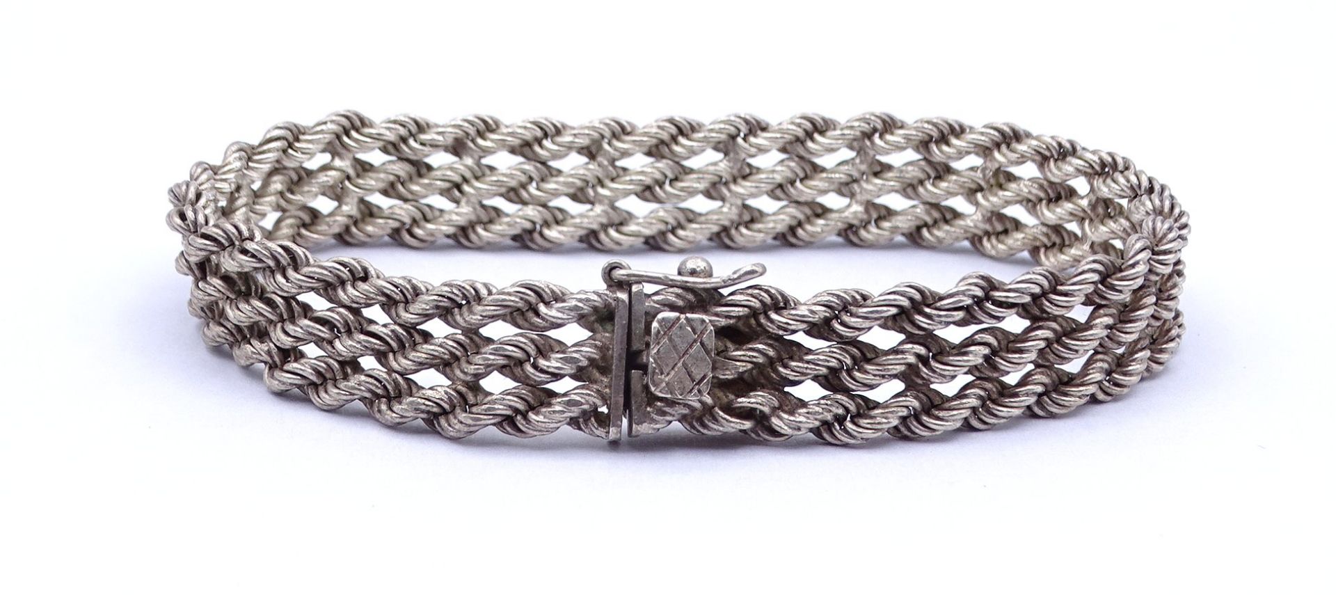 925er Silber Armband,L. 18,5cm, B. 10,5mm, 23,4g. - Bild 3 aus 3