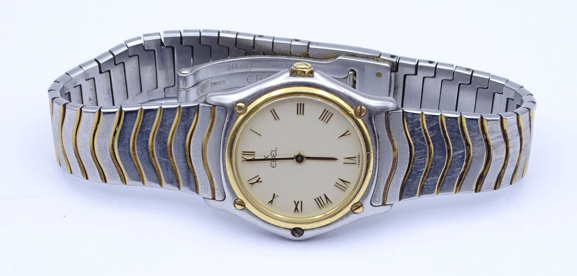 Damen Armbanduhr Ebel Stahl/Gold, Classic Wave, Quartzwerk, Funktion nicht überprüft, Gehäuse 26mm, - Bild 2 aus 4