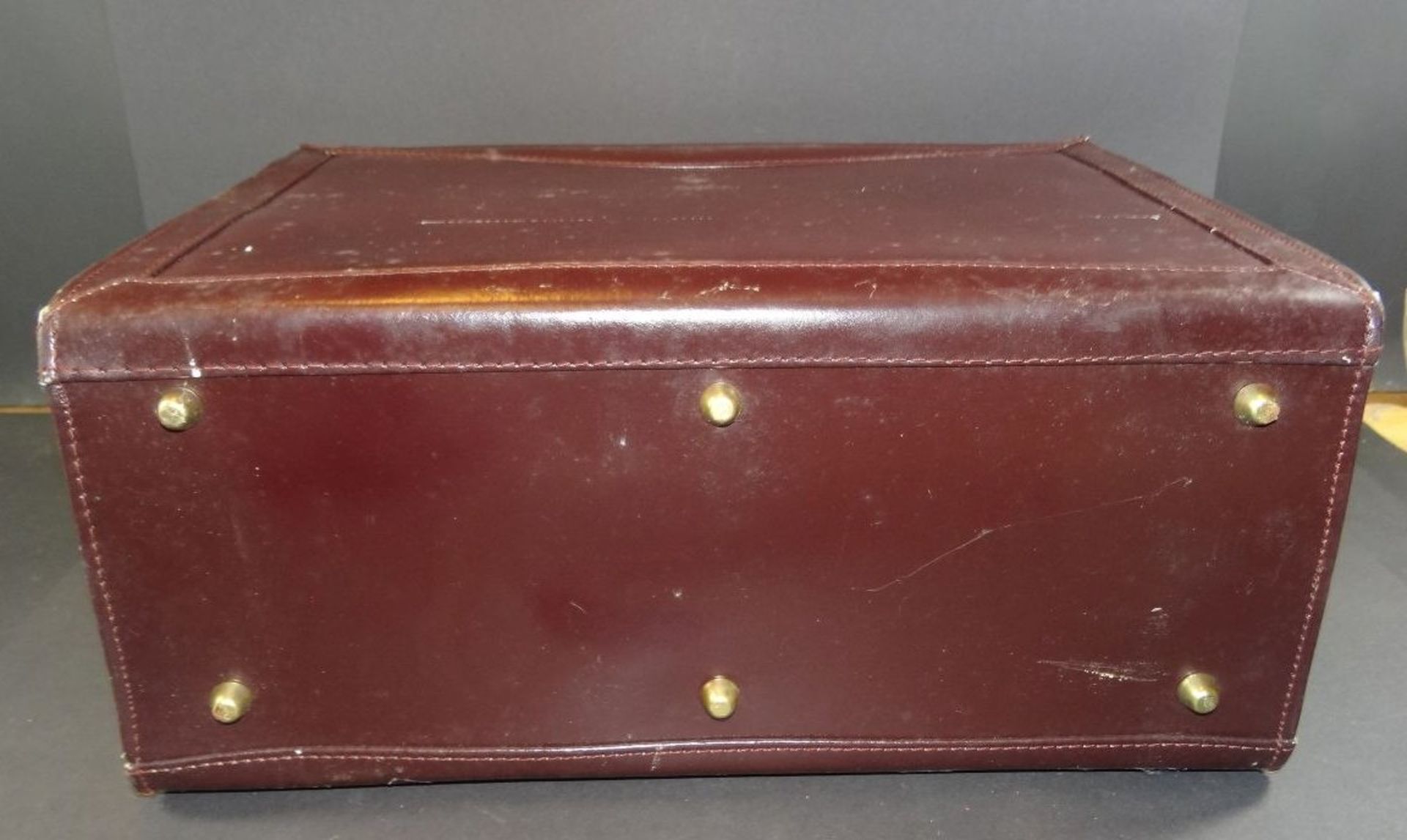 Akten? Koffer, echt Leder, mit Nummernschloss, 35x45 cm, T-21 cm - Bild 8 aus 8