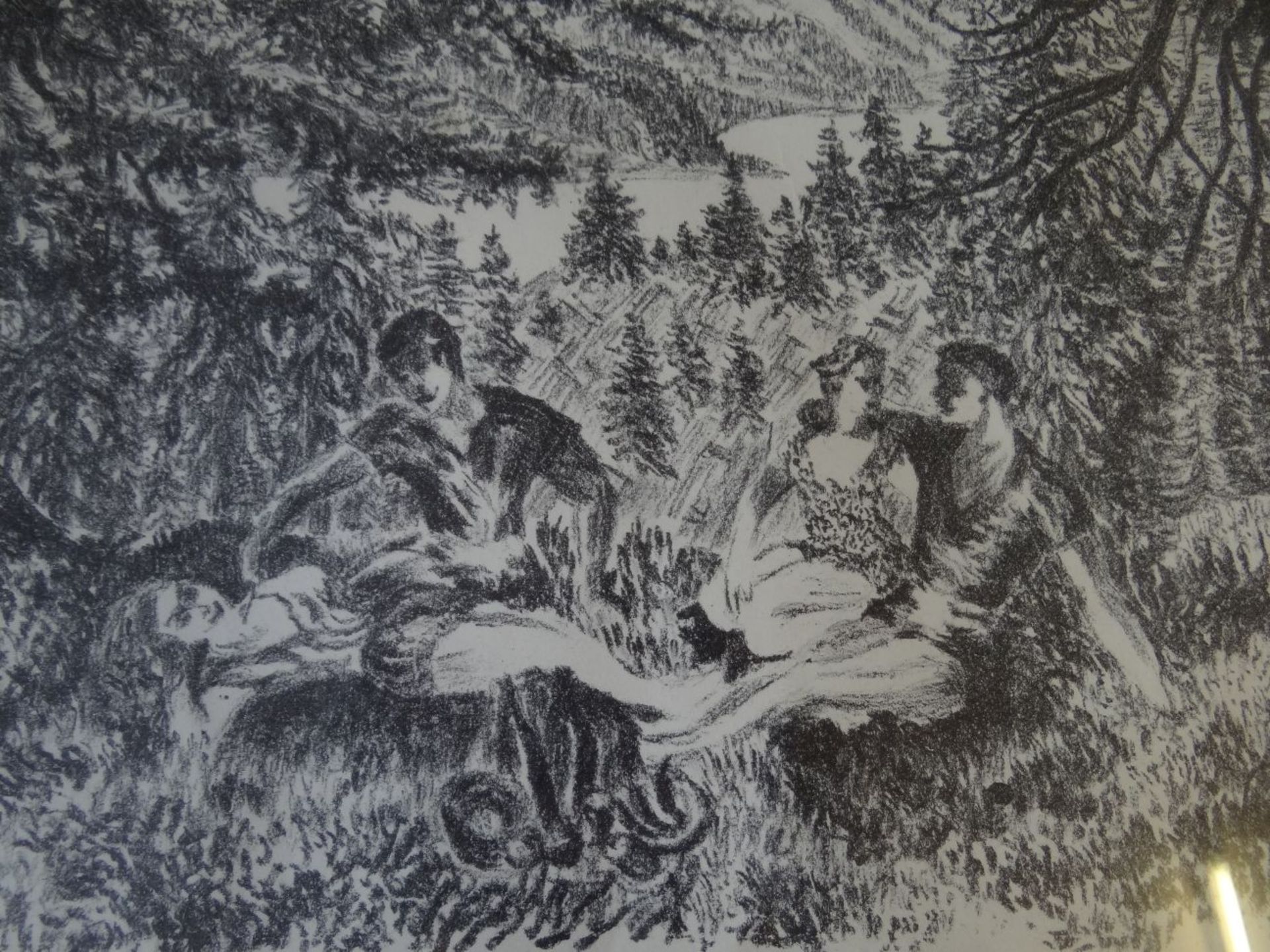 Paul CAMENISCH (1893-1970), 1960 "Sommer im Engadin" mit Widmung des Künstlers, Nr. 65/130, ger/Gla - Image 3 of 7