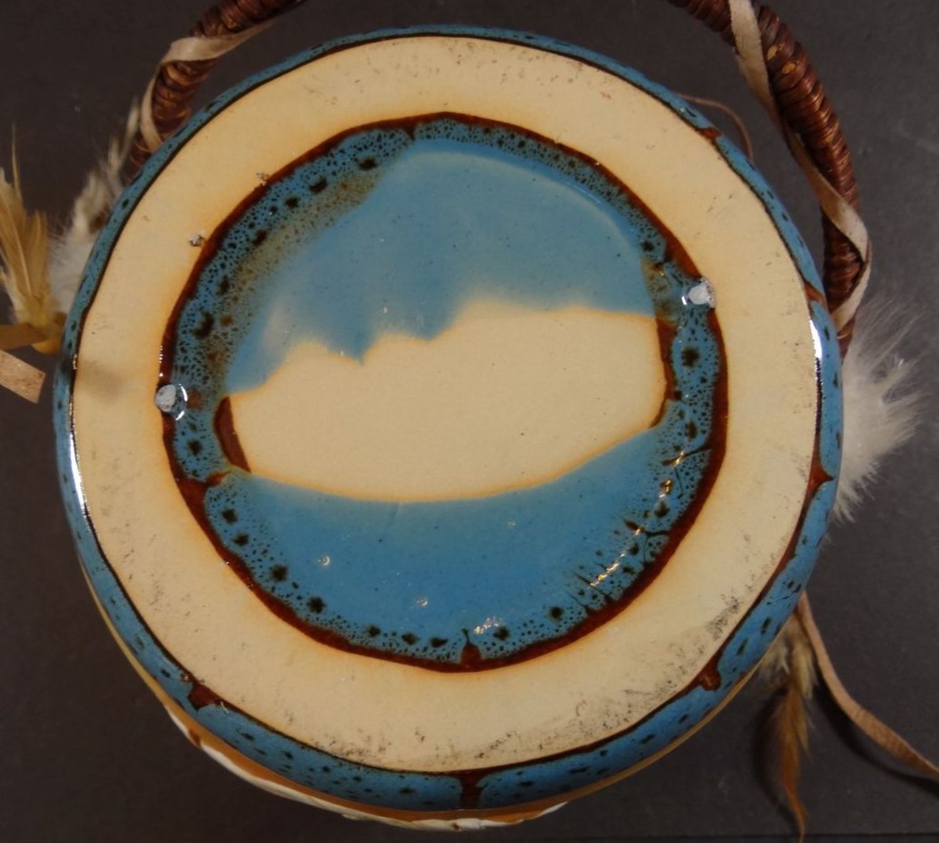 Keramik-Henkeltopf im Indianerlook, H-10 cm, D-14 cm - Bild 5 aus 5