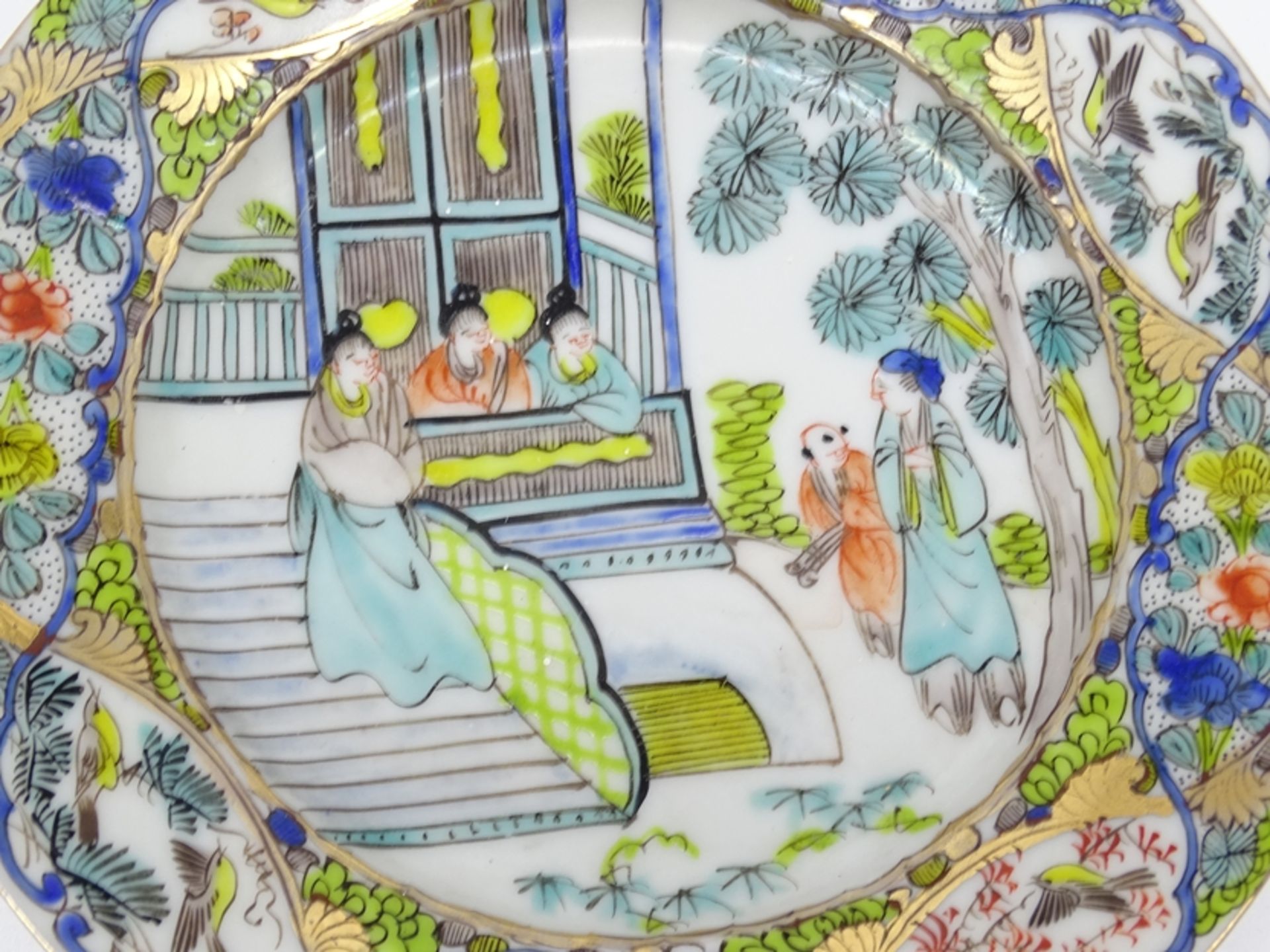 Bemalter Teller, Japan?, D. 18cm - Bild 2 aus 4