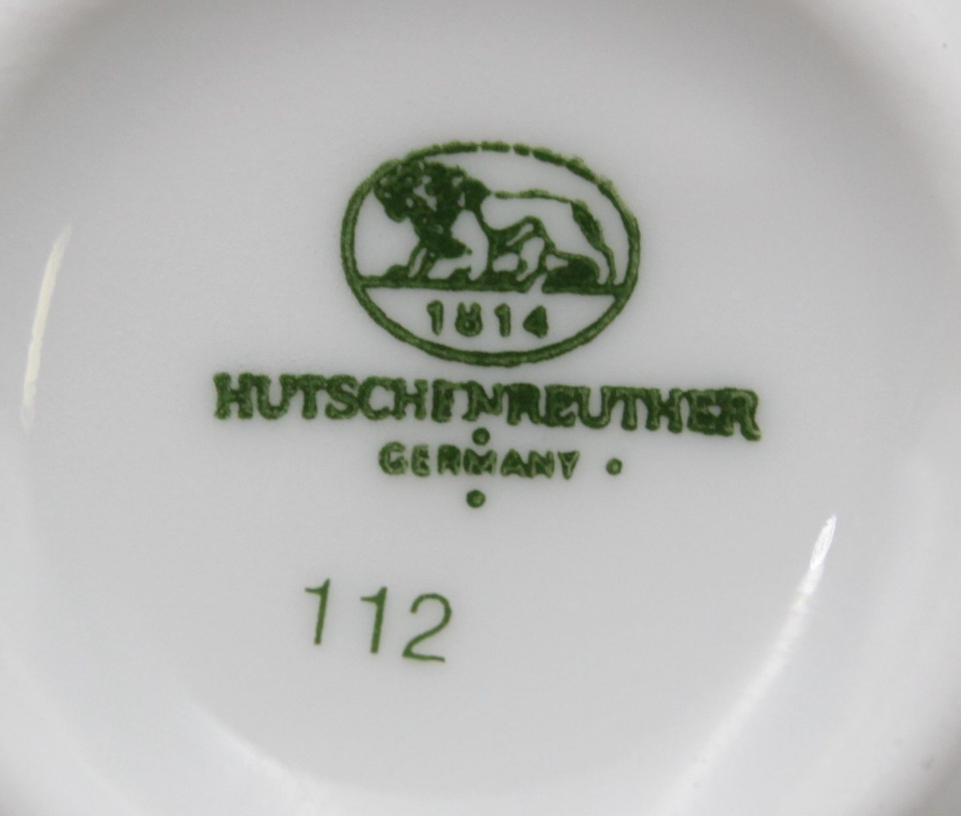 43 Kaffeeserviceteile, Hutschenreuther, Weinlaub, Kaffeekern, längl. Tablett, 4x Eierbecher, 11x Ta - Bild 4 aus 4