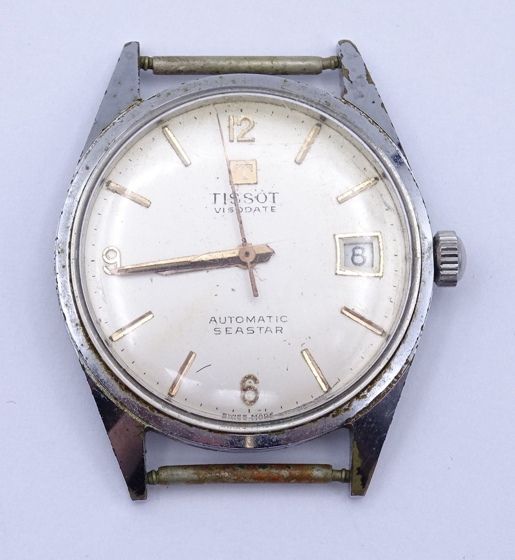 Armbanduhr Tissot Visodate Seastar ,Automatic, Werk läuft, D. 33,5mm, Alters- und Gebrauchsspuren - Bild 3 aus 5