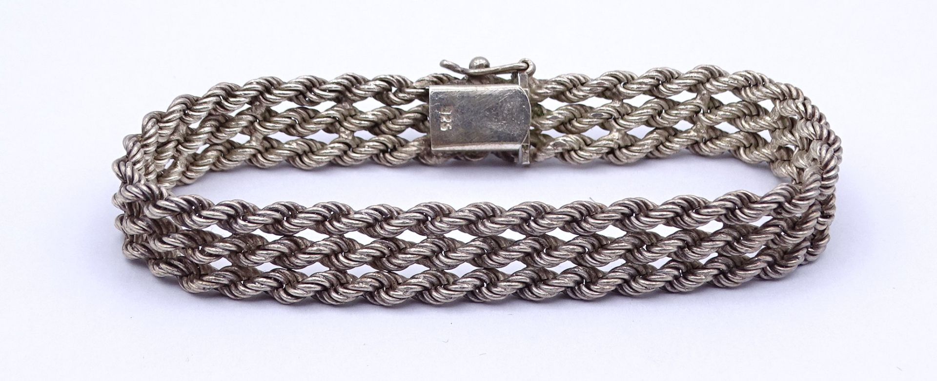 925er Silber Armband,L. 18,5cm, B. 10,5mm, 23,4g. - Bild 2 aus 3