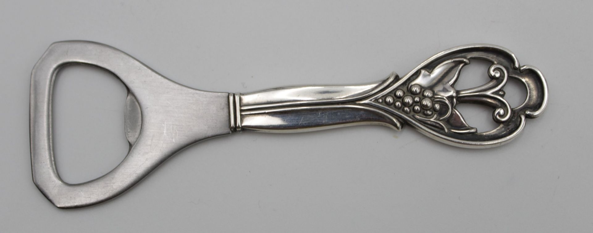 Flaschenöffner, Silbergriff, Dänemark 1944, L-12,3cm