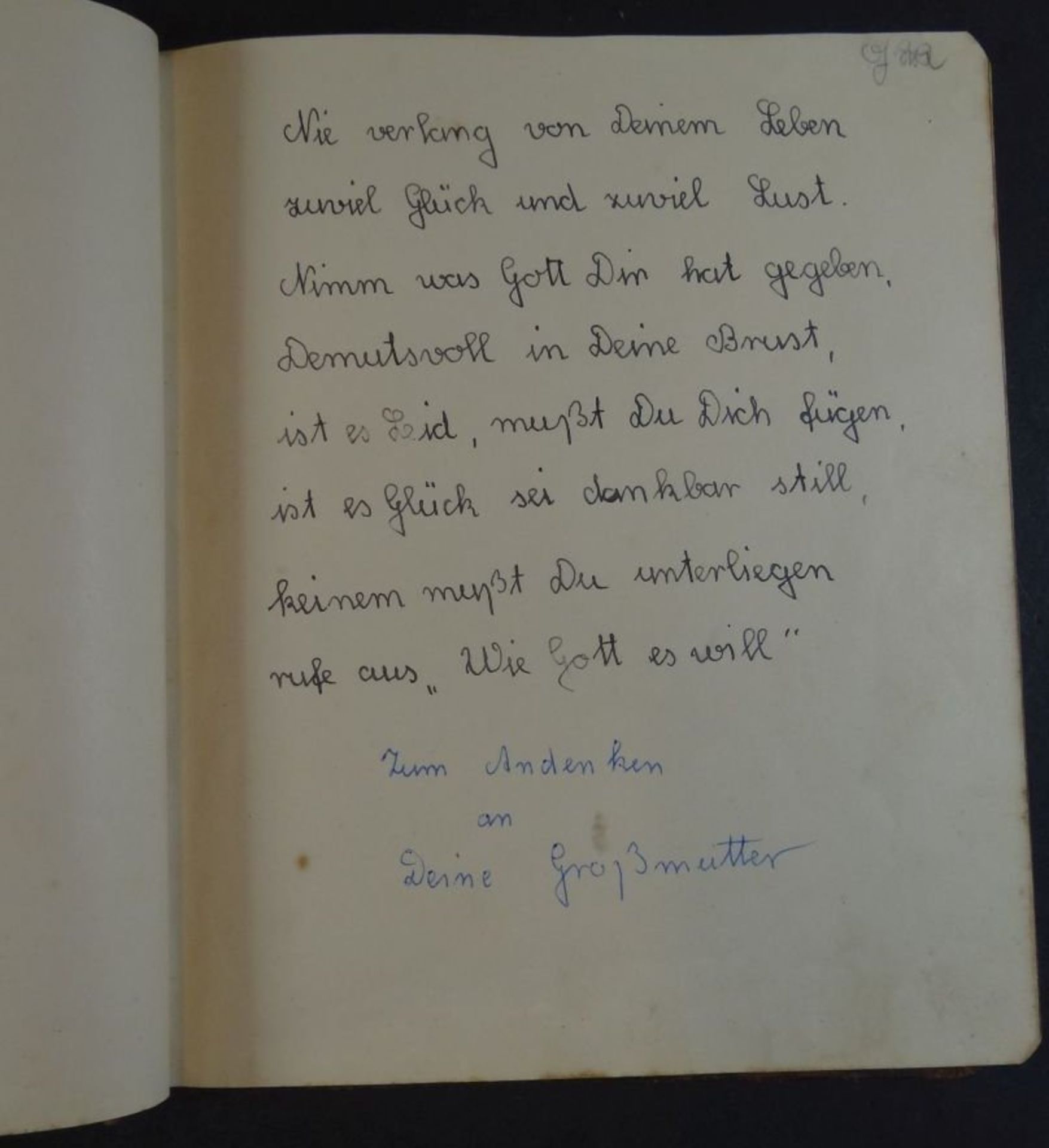 Poesiealbum, ab 1937, fast voll und mit vielen Glanzbildern, zum Schluss Rezepte - Image 3 of 6