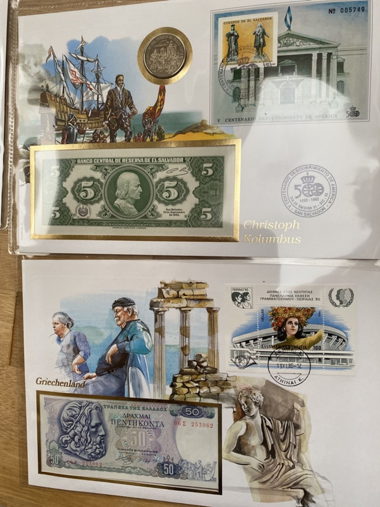 orig. Ordner mit 8 Numis-Banknoten-Briefe, alle Welt - Image 8 of 10