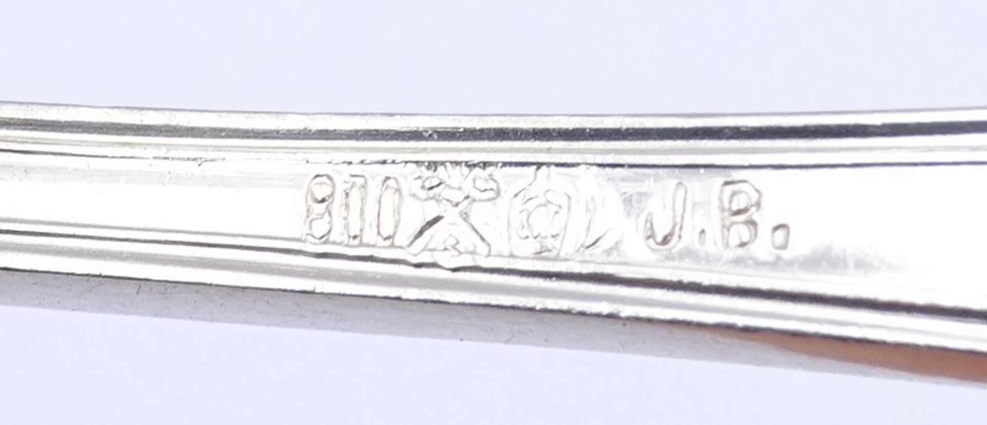 12x Kaffeelöffel, Silber 0.800, Monogramm AJ, zus. 282,5g. - Image 4 of 4