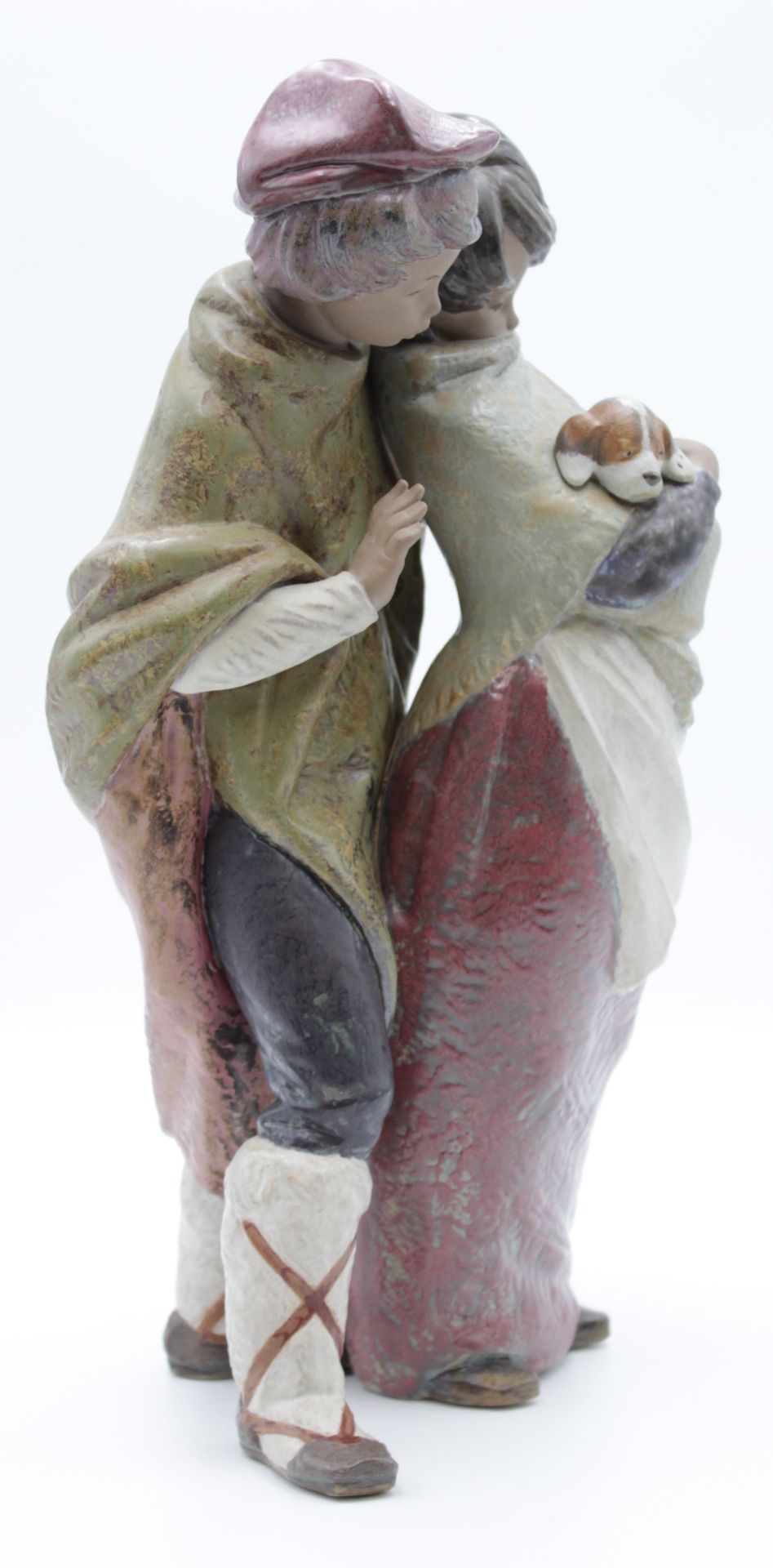gr. Figurengruppe, Lladro Spain, Modellnr. 1279, Gegen den Wind, Juan Huerta, H-37cm. - Bild 2 aus 5
