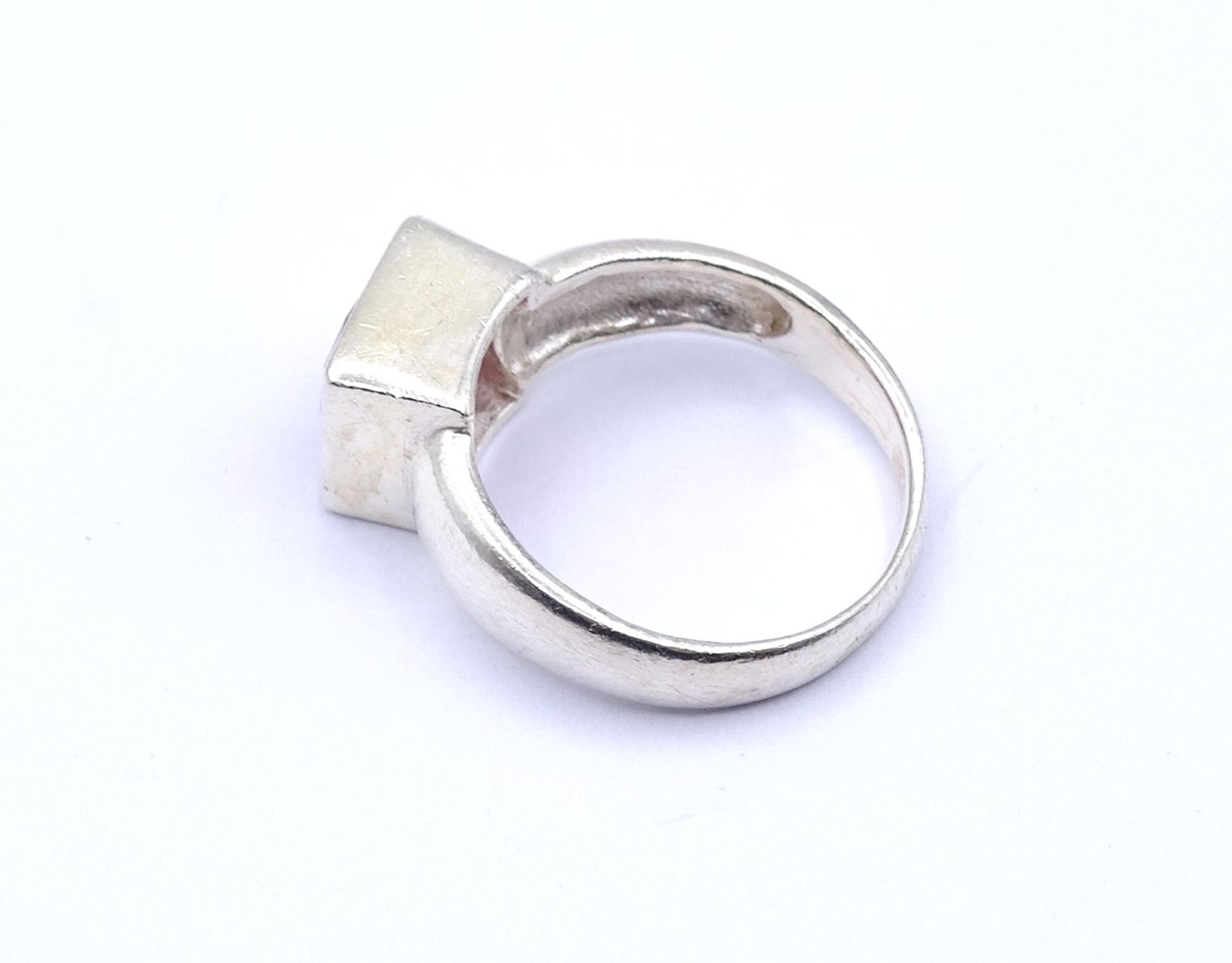925er Silber Ring mit einem roten Farbstein, 4,9g., RG 55 - Bild 4 aus 4