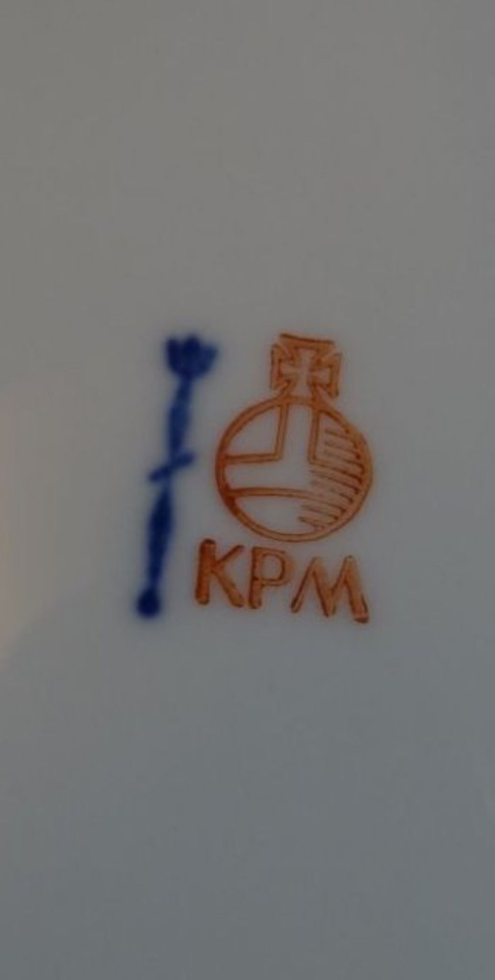 ovale Schale "KPM" Berlin, Blumendekor und Goldrand, 26x18 cm - Bild 4 aus 4
