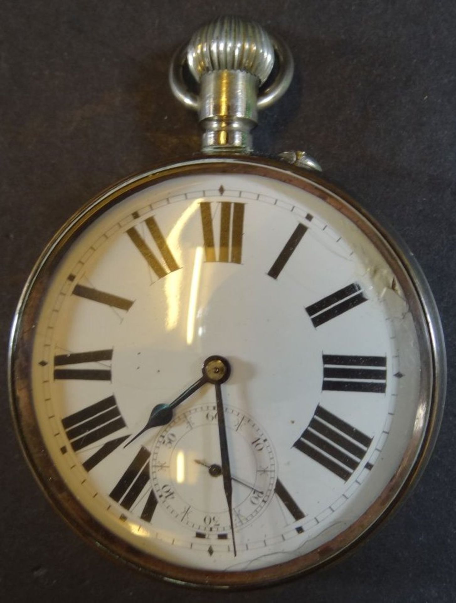 Silber-Taschenuhrengehäuse in Weckerform, S-925-, Birmingham 1910, innen grosse Taschenuhr, Werk lä - Bild 11 aus 14