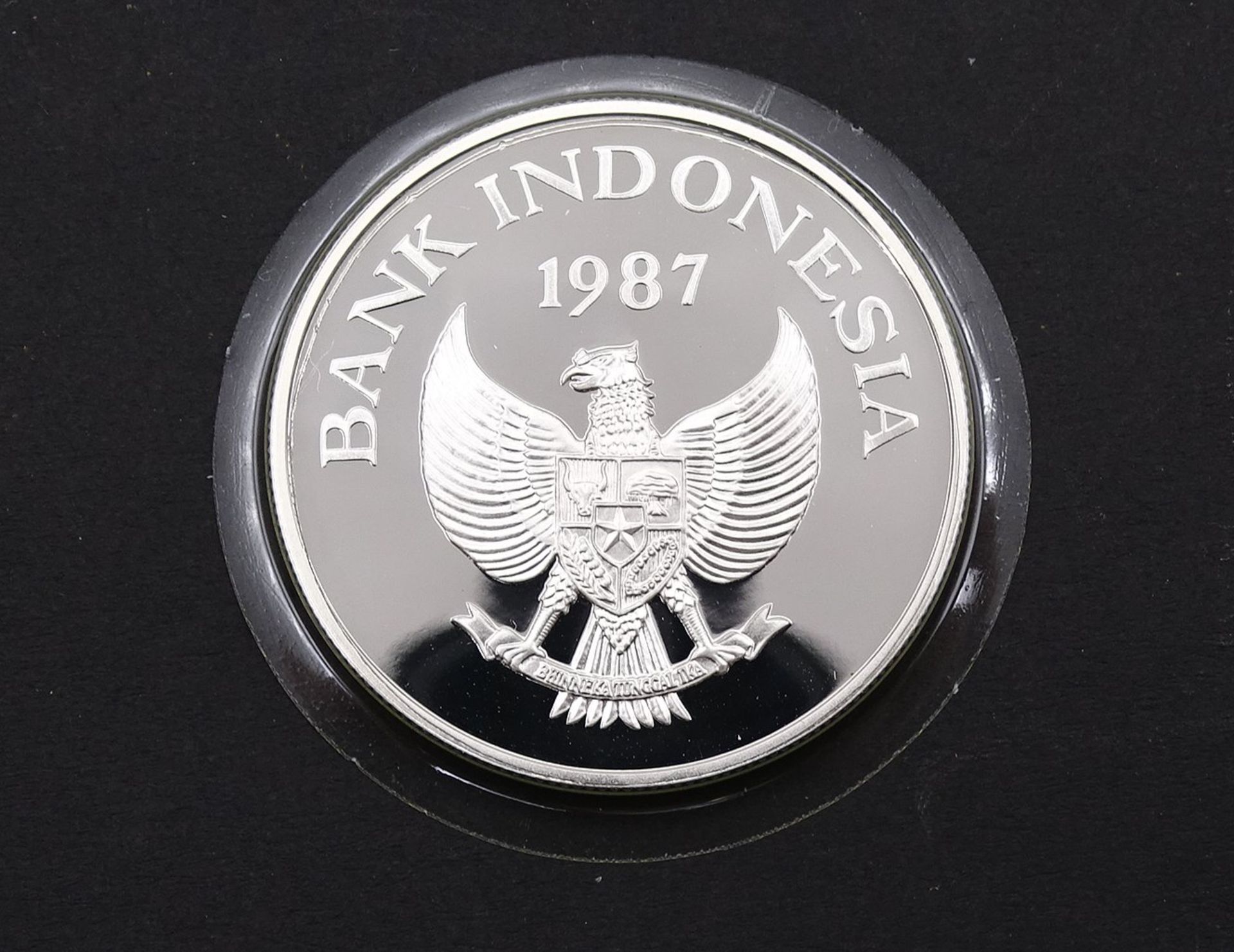 Silbermünze Rp 10000 , 1987 Bank Indonesia,19,4g. Silber 0.925, gekapselt - Bild 2 aus 2