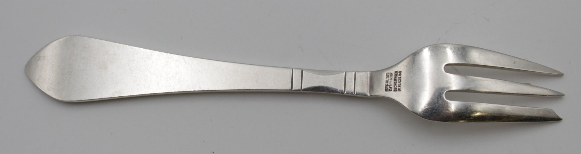 6x Kuchengabeln, Georg Jensen, Continental, Sterling, ca. 168gr., L-14,3cm. - Image 3 of 4