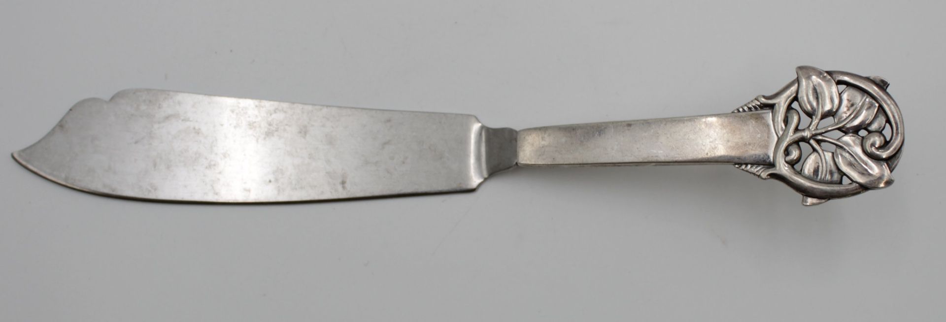 Fischheber, Silbergriff, Dänemark 1948, L-26,1cm.