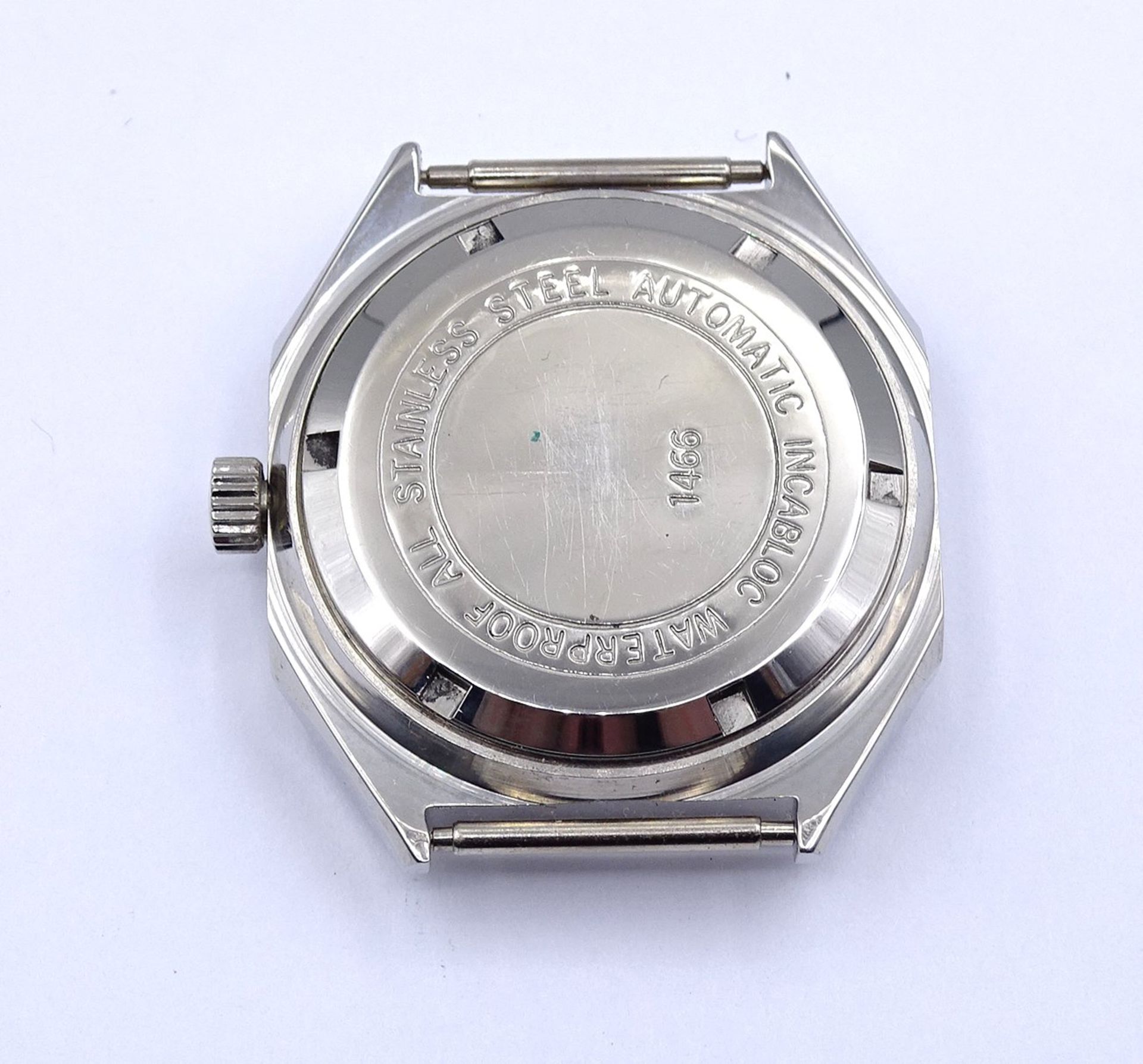 Armbanduhr, Markenlos, Automatikwerk, Werk läuft, 33,5x34,2mm, ohne Bänder - Image 2 of 2