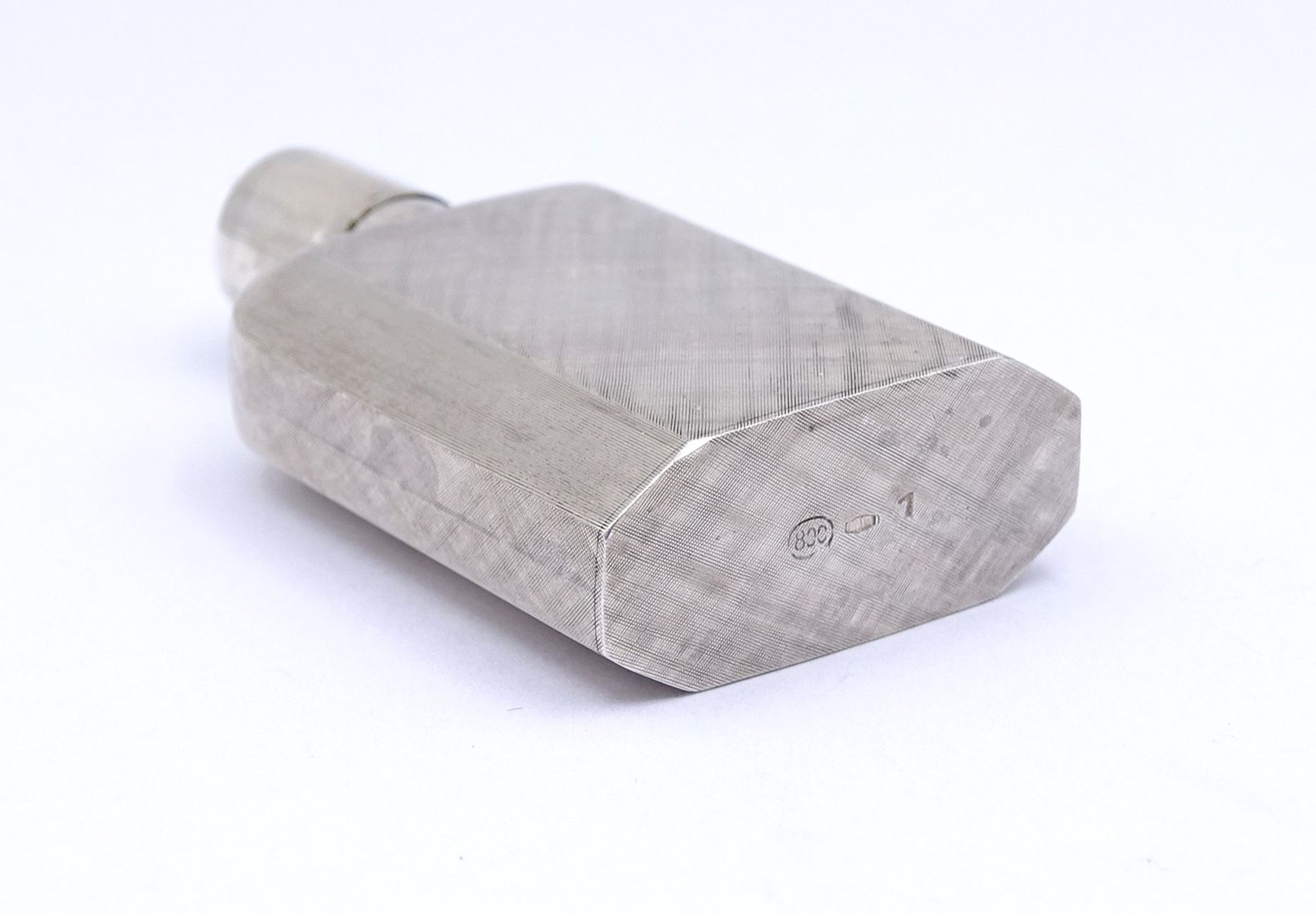 Flacon, Silber 0.800, innen Glas, H. 5,6cm - Bild 3 aus 4