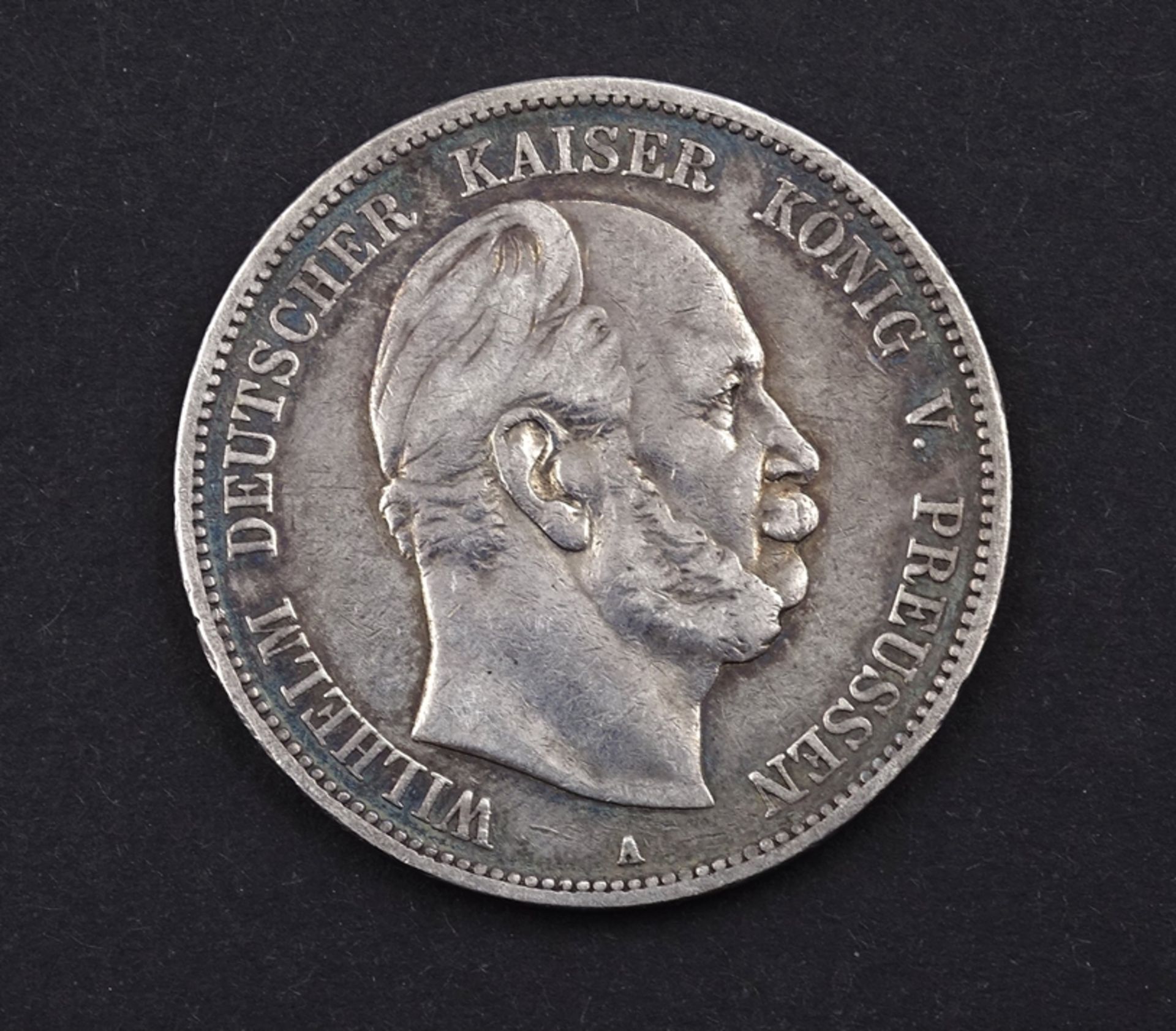 Fünf Mark 1875 Wilhelm ,Preussen A, 27,30g.