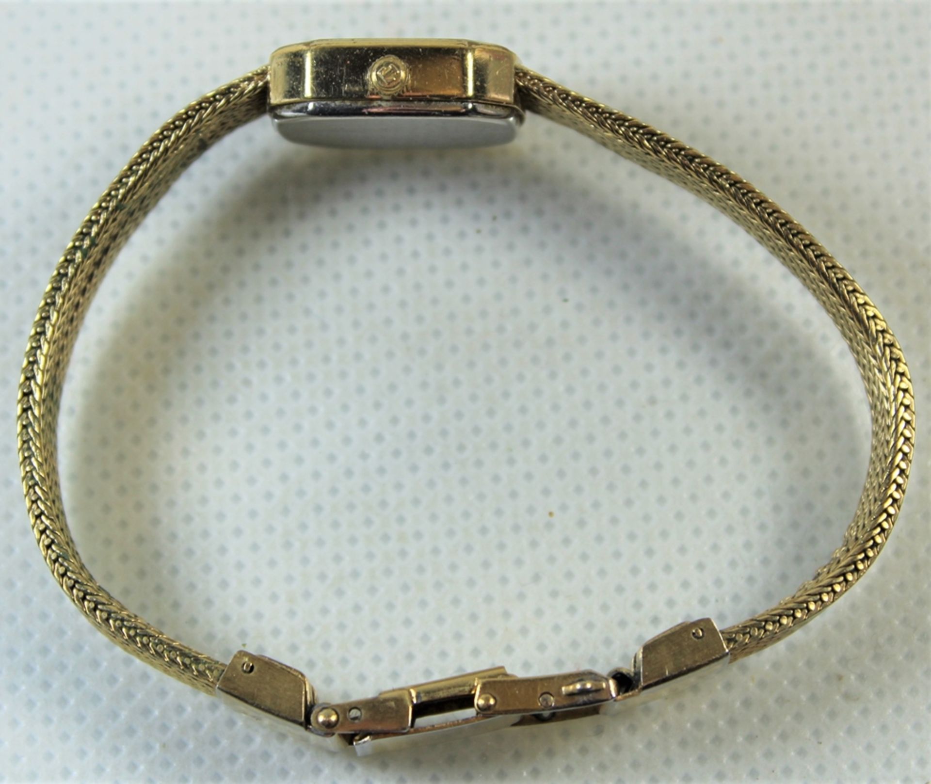 Damen Armbanduhr, Tissot, Quarzwerk, Gehäusemaße ca.: 1,3 x 1,7cm mit Krone gemessen, vergoldet, Fu - Bild 6 aus 6