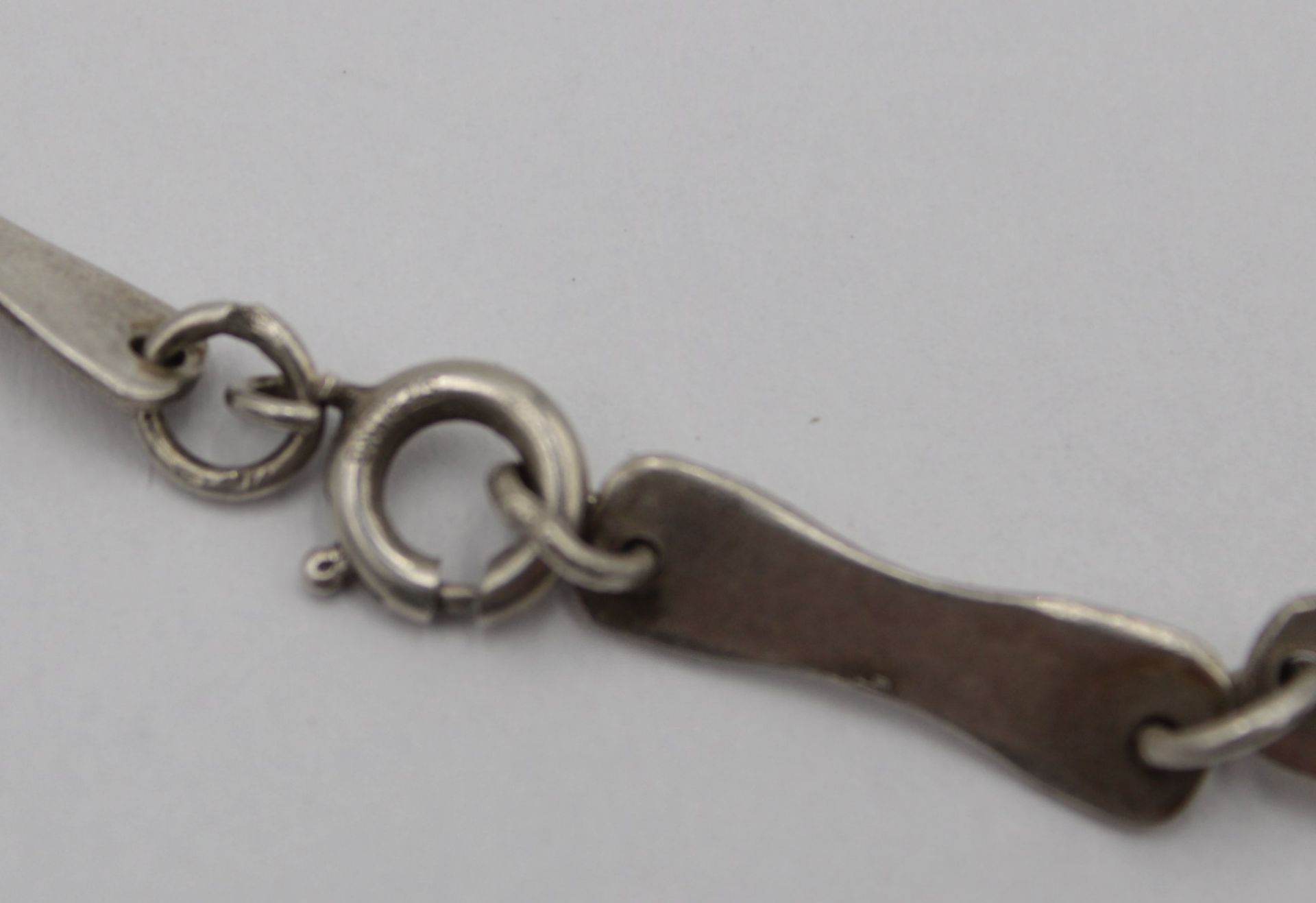 Collier, 925r Silber, mit wohl Topas?, 19,4gr., ca. L-38cm. - Bild 3 aus 6