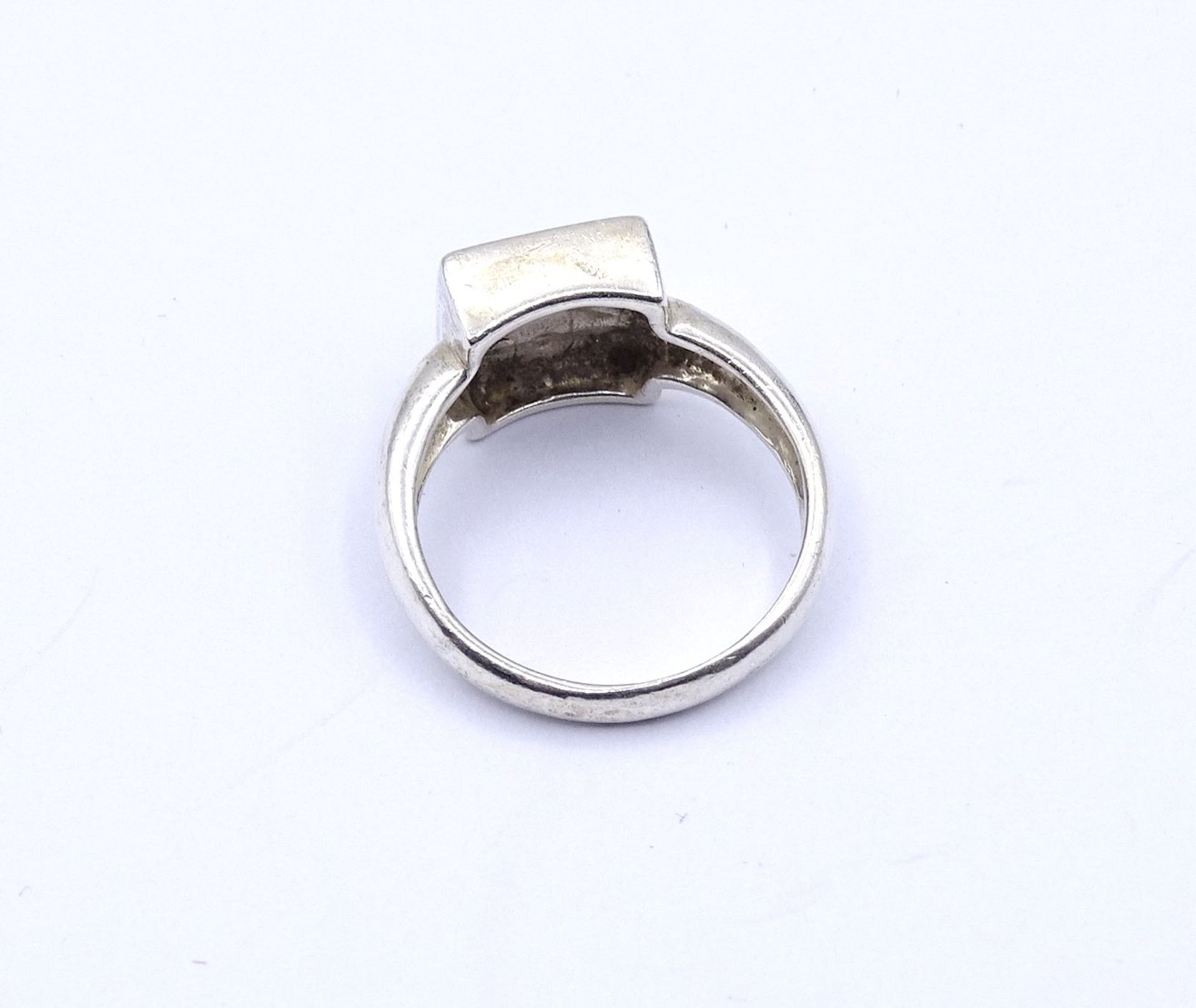 925er Silber Ring mit einen blauen Farbstein, 5,1g., RG 56 - Bild 4 aus 4