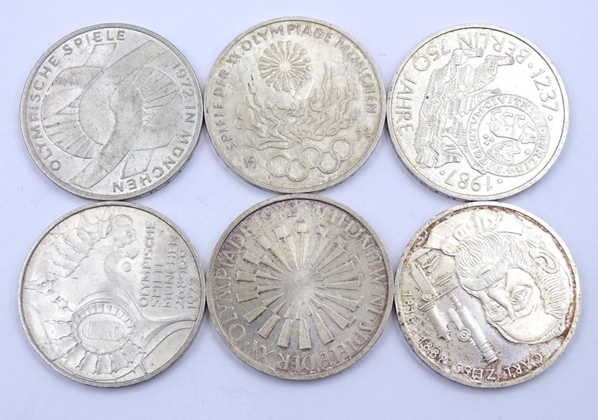 6x 10 DM Münzen = 60 Deutsche Mark - Bild 2 aus 2