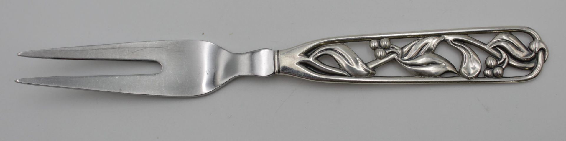 Fleischgabel, Silbergriff, Dänemark 1942, L-22,3cm.