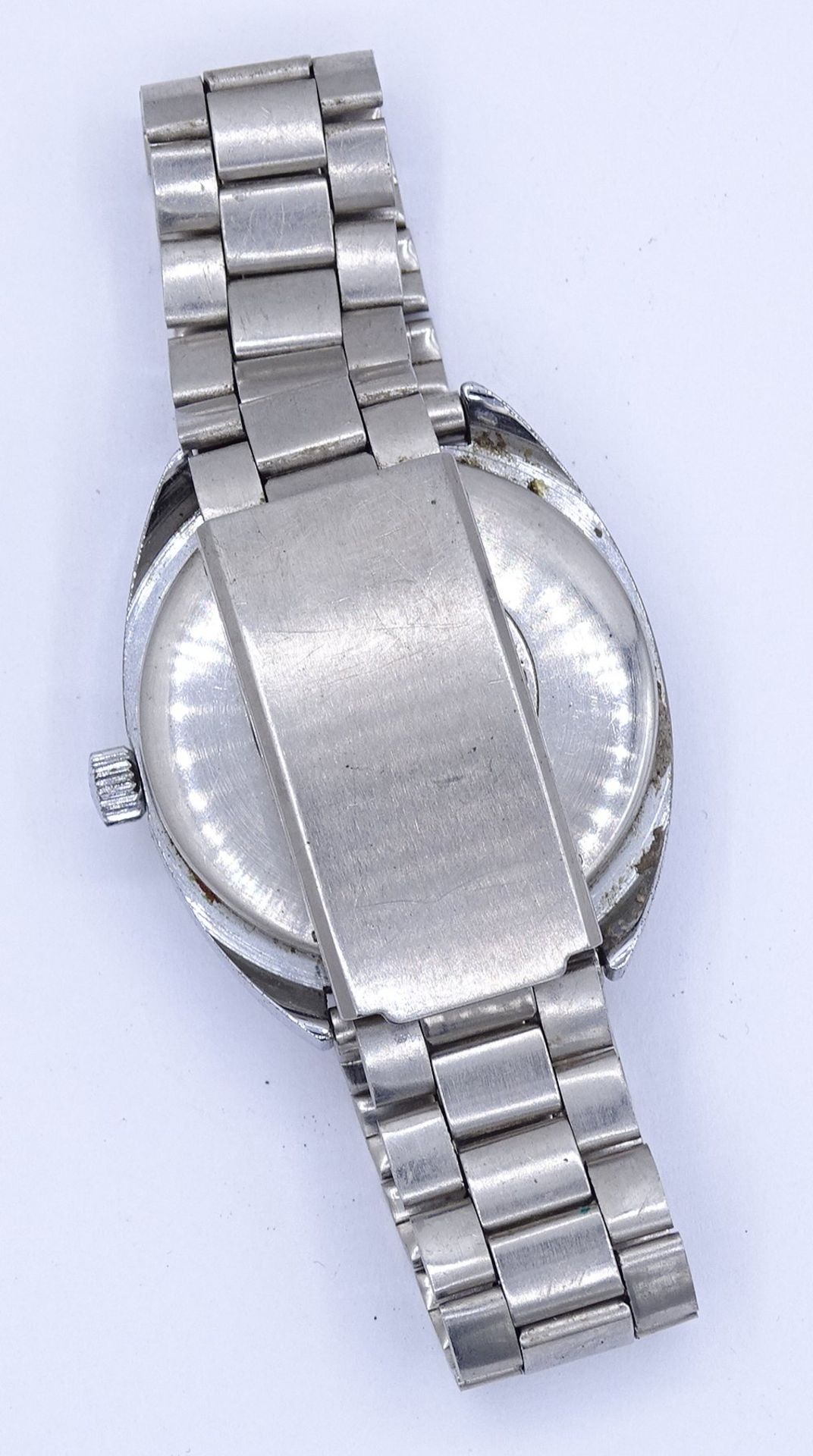 Armbanduhr "Anker", mechanisch, Werk läuft, Gehäuse 35x32mm, Alters- und Gebrauchsspuren, Glas besc - Image 3 of 4