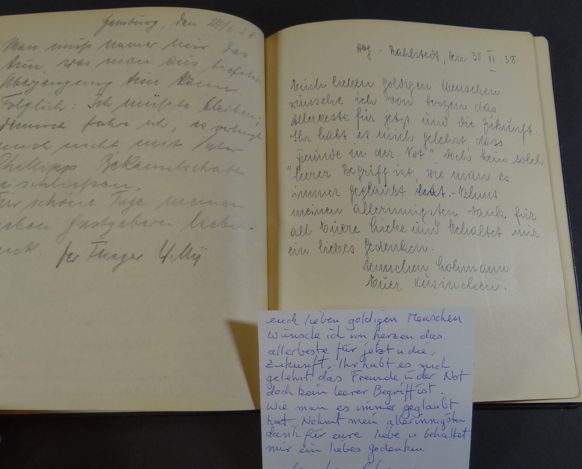 Gästebuch, wohl anlässlich einer Hochzeit am 1.9.1920, Aenny von Bismarck (geb. Flies), nur ca. 10  - Bild 5 aus 5