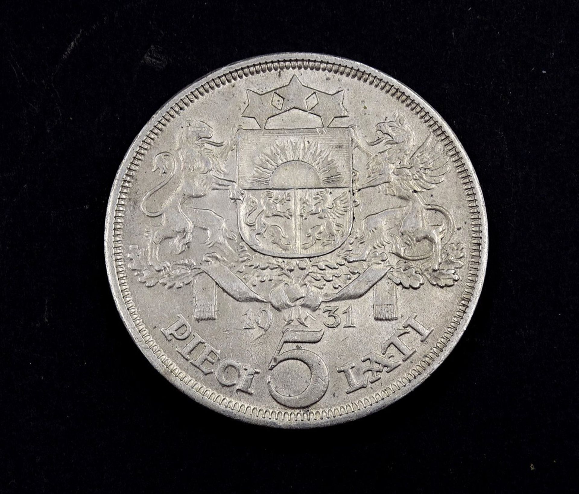 5 Lati 1931 Lettland, Silber, 24,9g.