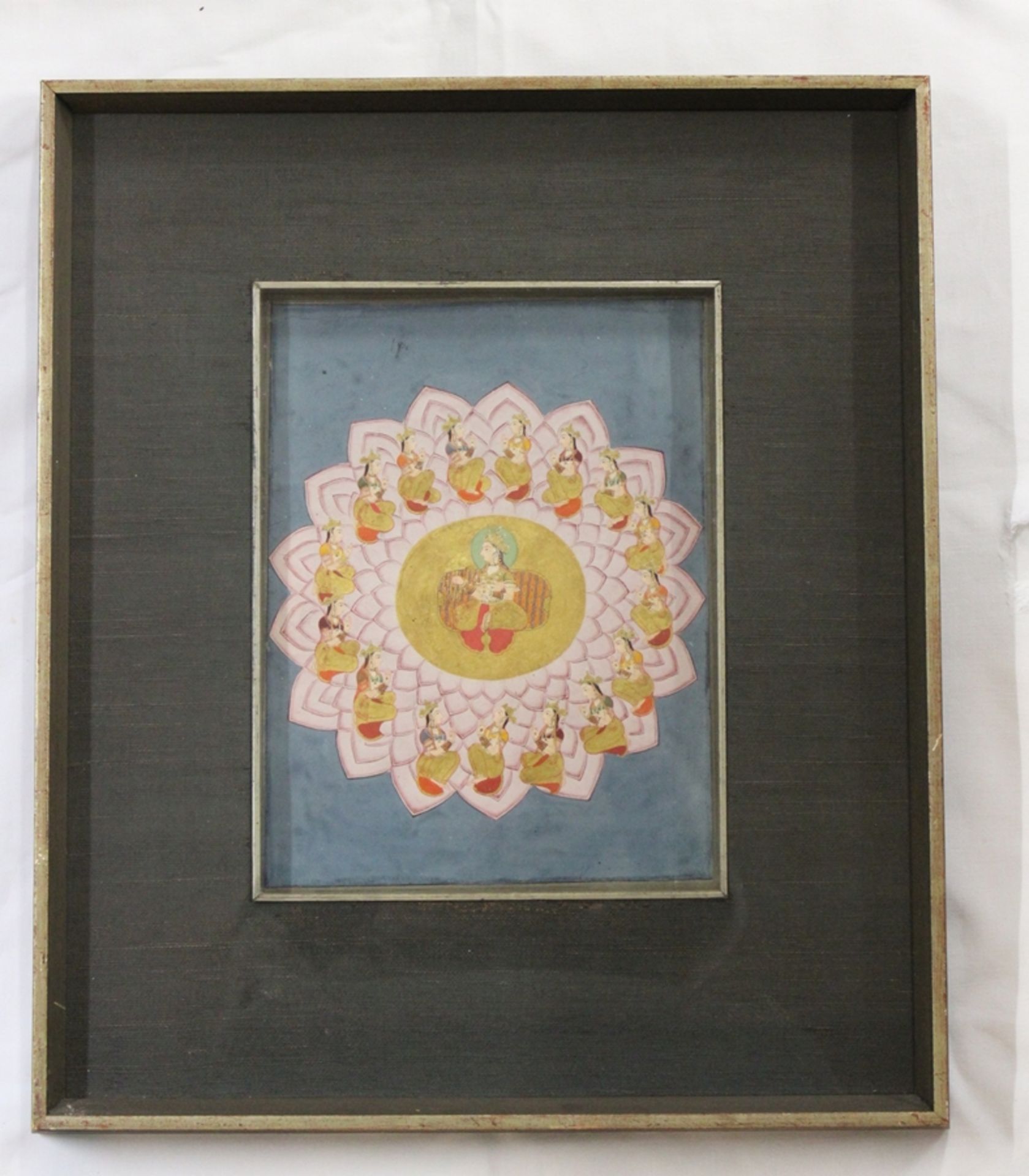 indische Malerei, älter, ger/glas, RG 50x43 cm (erneuter Aufruf da unbezahlt) - Image 5 of 6