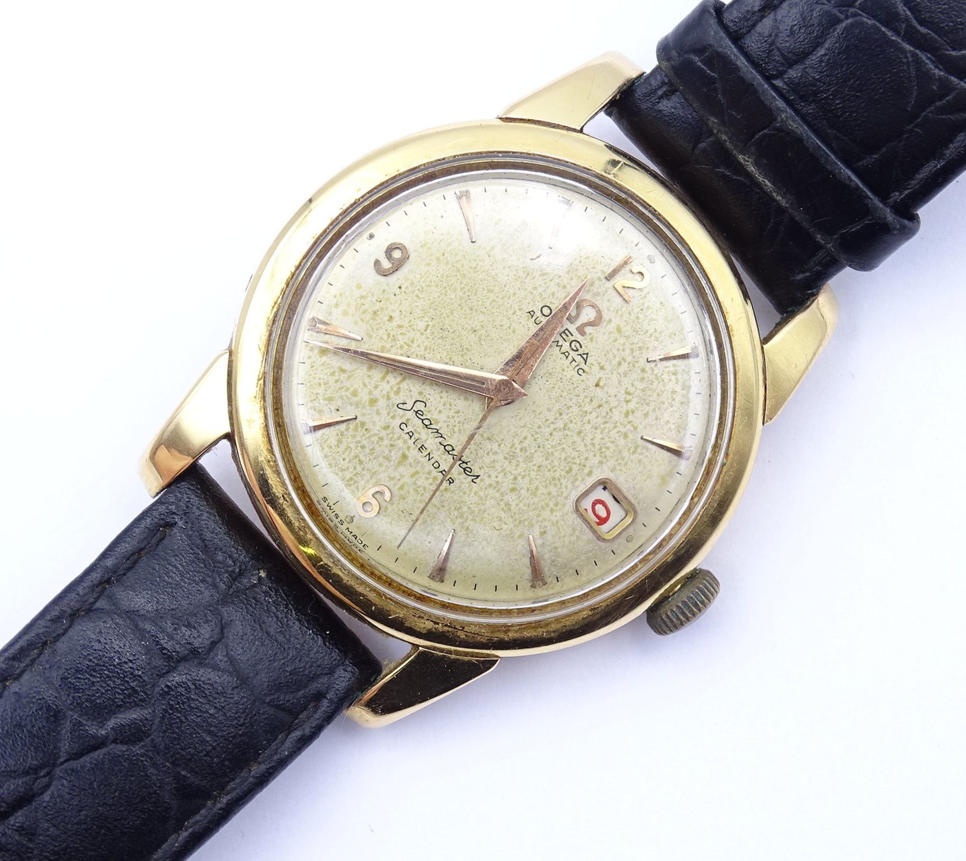 Herren Armbanduhr Omega Seamaster Calendar, GG Gehäuse 0.750, Cal. 503, D. 34,5mm,Automatikwerk, We - Image 2 of 7