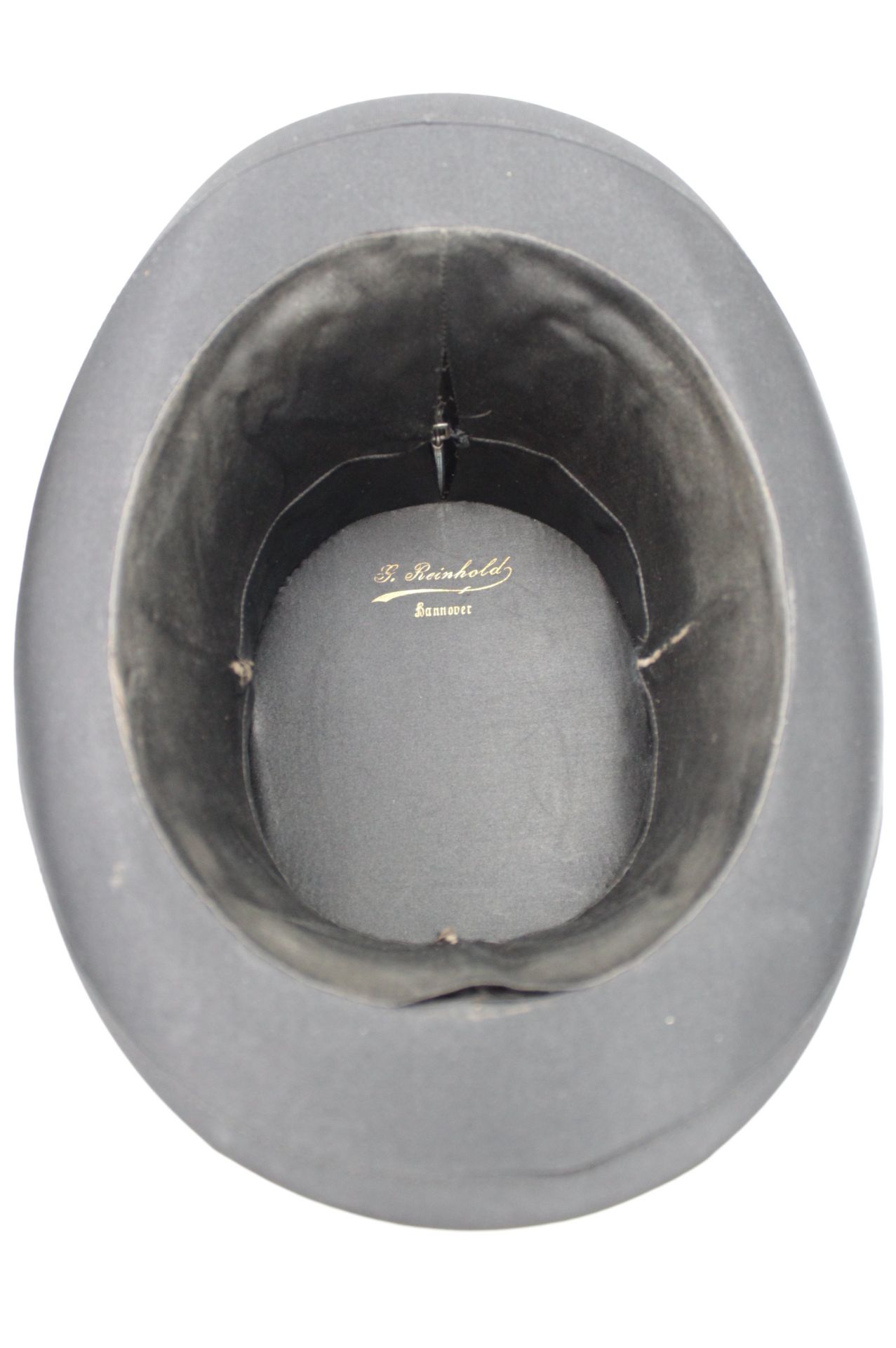 Chapeau Claque und Herren-Hut, älter, Zylinder mit Gebrauchspuren - Bild 4 aus 5