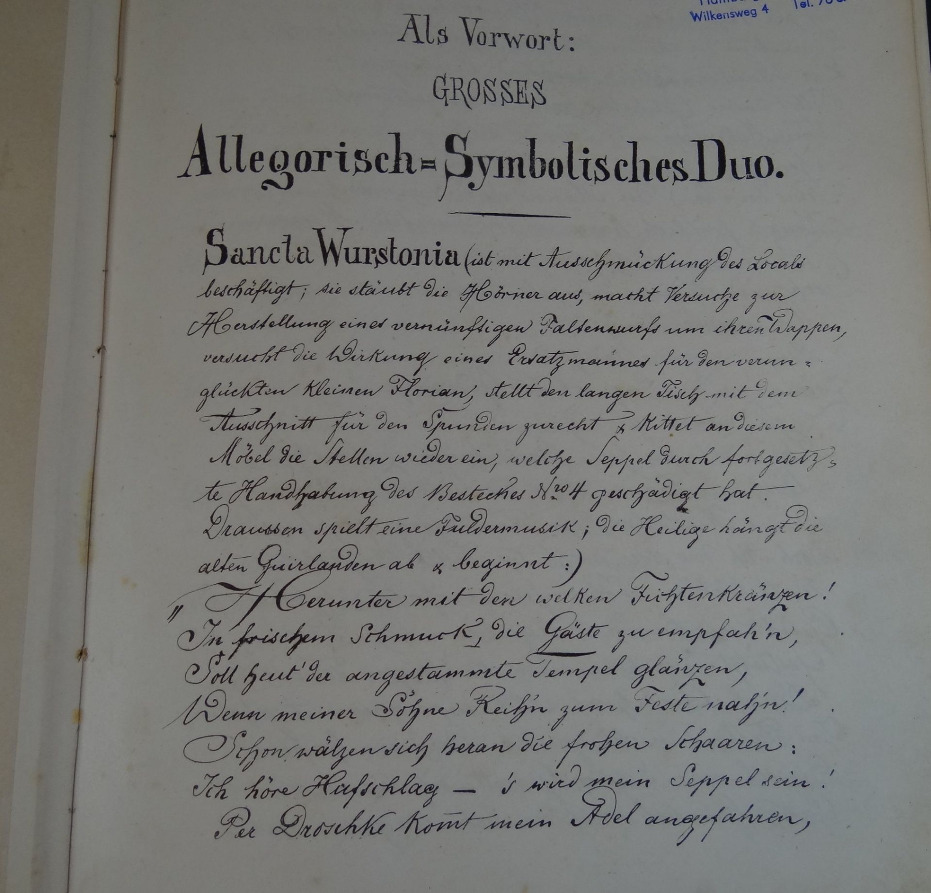 Spautzteufel Fest-Ausgabe zum X. Stiftungsfest der Wurstonia. Karlsruhe, Wagner 1869. 4°. Mit 5 pho - Bild 5 aus 11