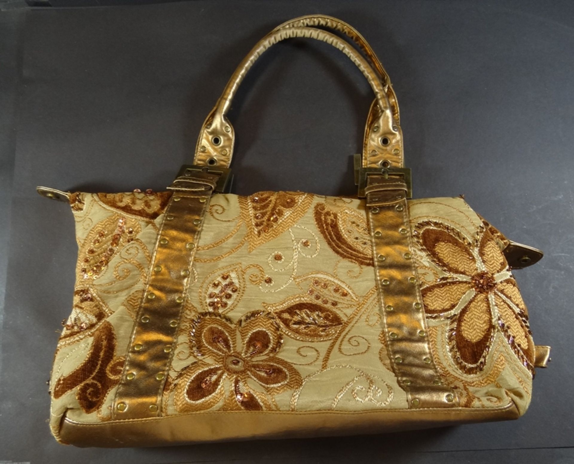 gr .Damen-Handtasche mit Pailletten, 26x42 cm