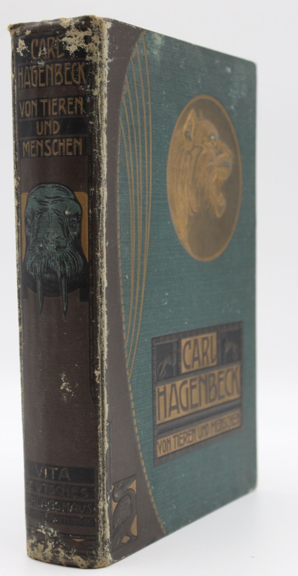 Carl Hagenbeck, Von Tieren und Menschen, 1909, Altersspuren - Bild 2 aus 7