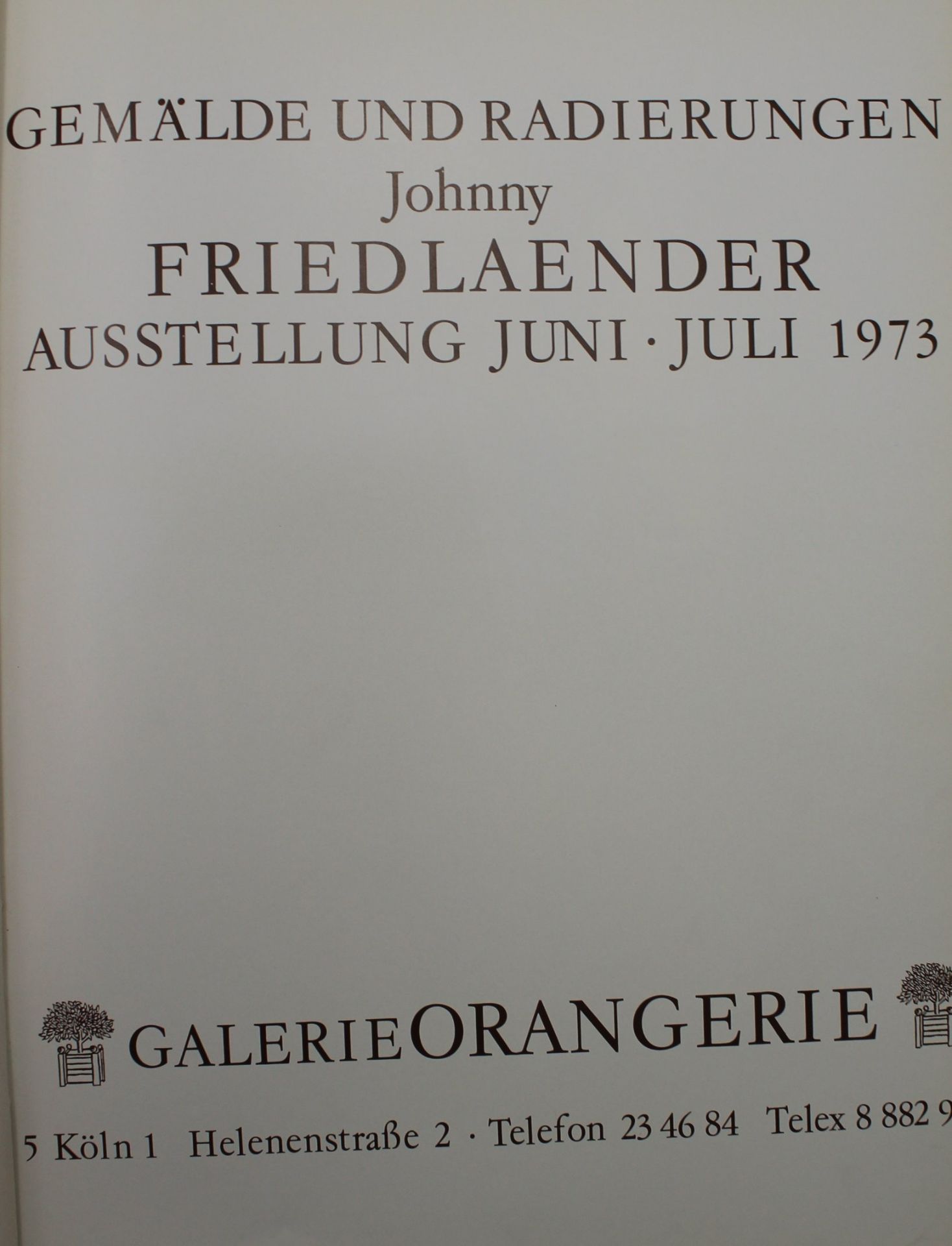 Gemälde und Radierungen Johnny Friedlaender Austellung Juni/Juli 1973, Signatur des Verfassers - Bild 3 aus 7