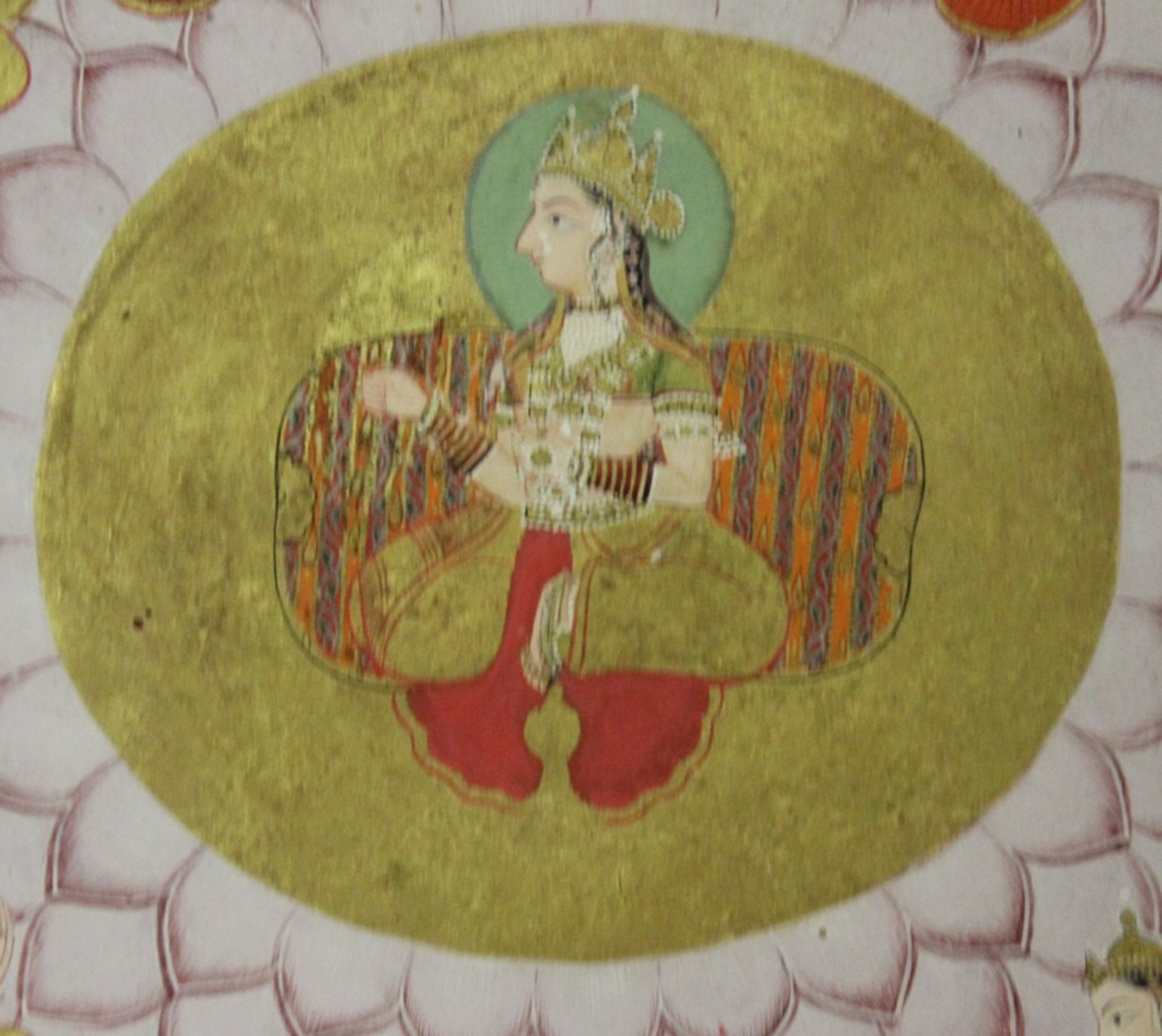 indische Malerei, älter, ger/glas, RG 50x43 cm (erneuter Aufruf da unbezahlt) - Image 3 of 6