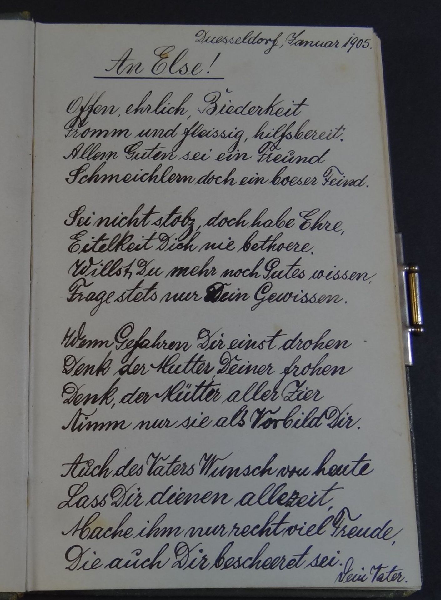 Poesiealbum einer Enkelin von Otto von Bismarck (Lisa-Tochter von Otto von Bismarck II), gut gefüll - Bild 2 aus 8