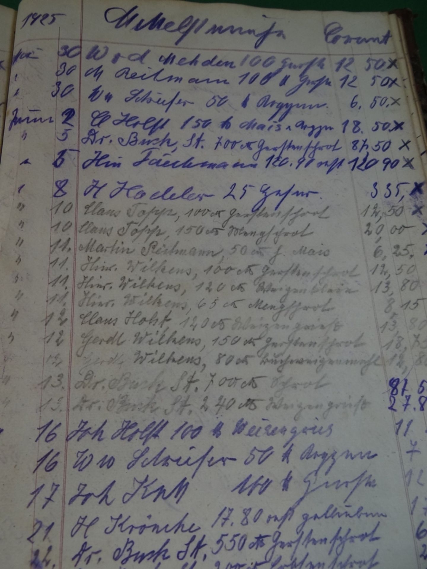 Kassenbuch der Mttelstenaher Mühle (bei Lamstedt) ab ca 1850 bis ca. 1925, viele Einträge für die e - Bild 12 aus 13